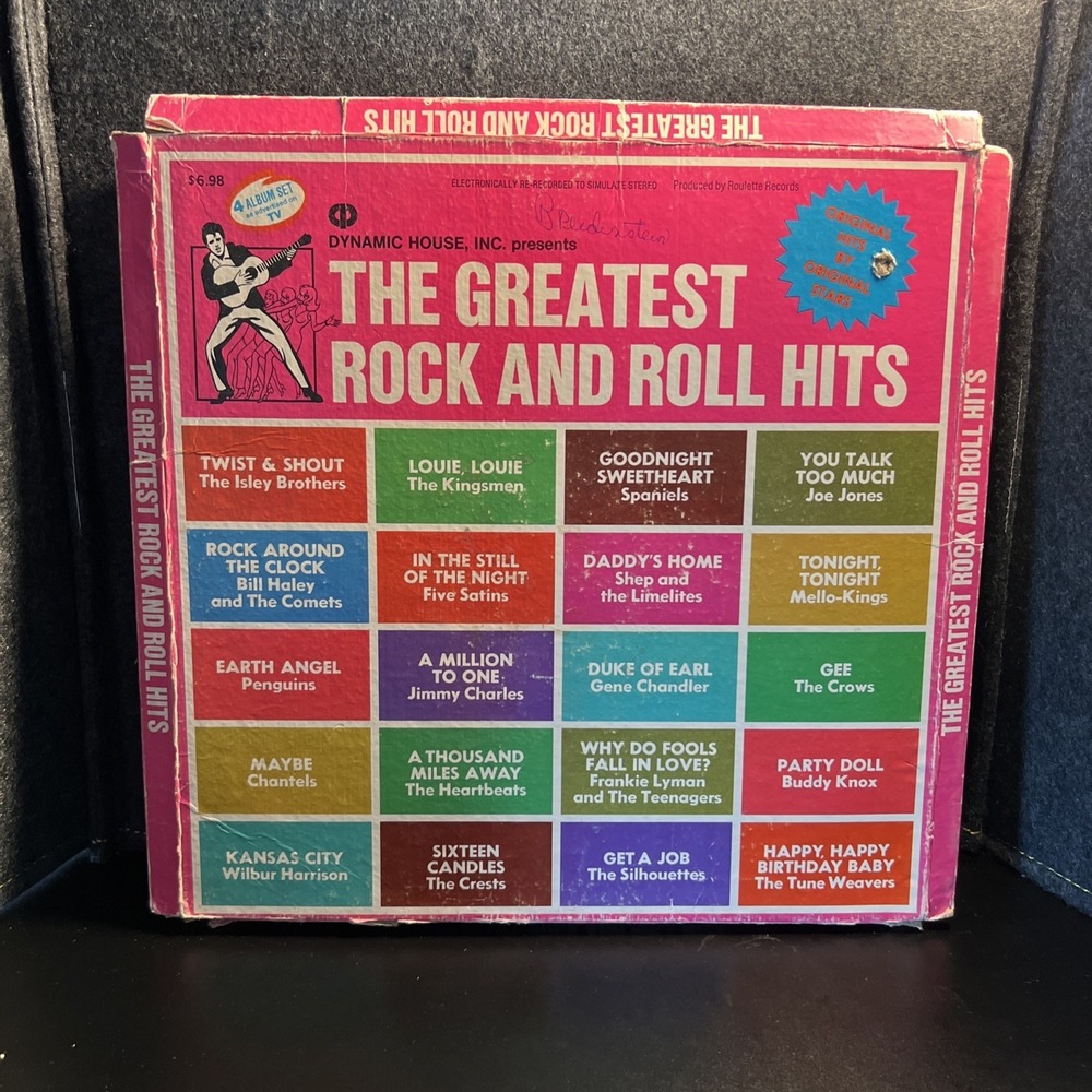 THE GREATEST‎ ROCK AND ROLL HITS  DYNAMIC HOUSE RECORDS 4 LPs # CR1005 -CR1008
